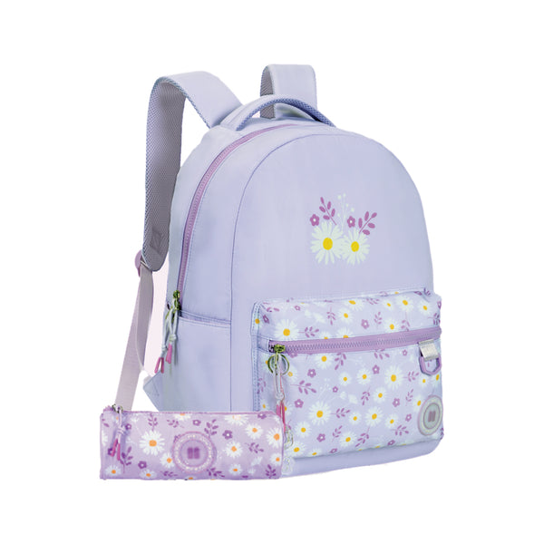 pause Daiesy flowers Backpack school 2025 design with pen pouch